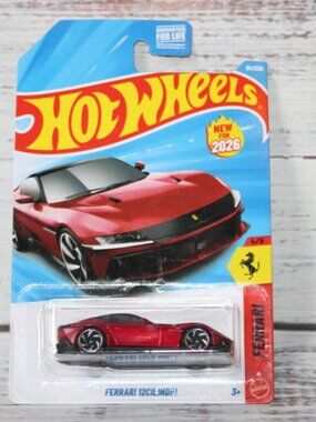 2026 Hot Wheels RED FERRARI 12Cilindri with protector